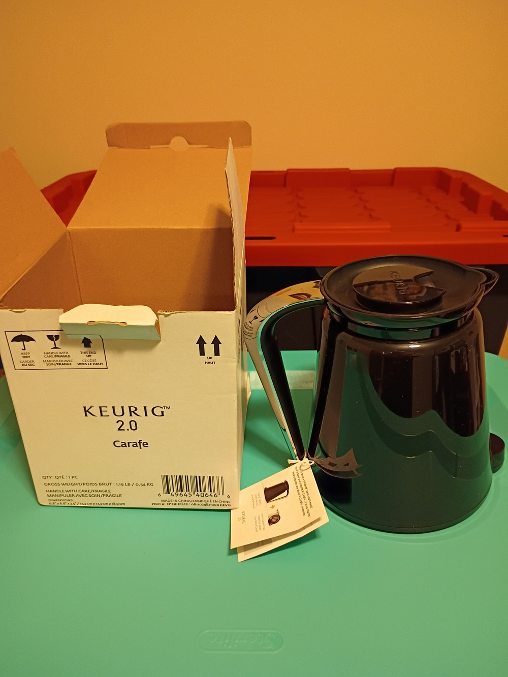 Keurig Black Replacement Carafe with Handle